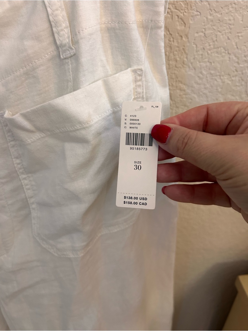 NWT Anthropologie Maeve Colette Linen Stretch Full Length Wide Leg Pants White - Picture 5 of 7